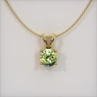 0.34 Ct. Sapphire Pendant, 14K Yellow Gold 1