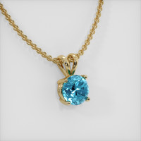 3.38 Ct. Gemstone Pendant, 14K Yellow Gold 2