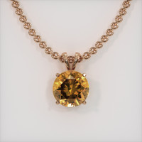 6.85 Ct. Gemstone Pendant, 14K Yellow Gold 1