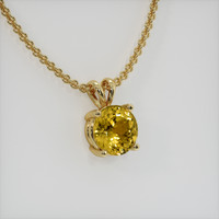 2.10 Ct. Gemstone Pendant, 14K Yellow Gold 2