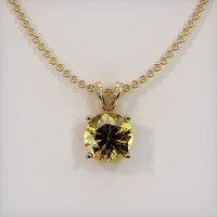 1.01 Ct. Gemstone Pendant, 14K Yellow Gold 1