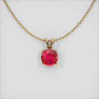 1.57 Ct. Ruby Pendant, 14K Yellow Gold 1