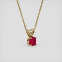 0.33 Ct. Ruby Pendant, 14K Yellow Gold 2