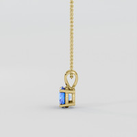 1.01 Ct. Blue Sapphire Pendant, 14K Yellow Gold 3