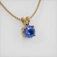 1.14 Ct. Blue Sapphire Pendant, 14K Yellow Gold 2