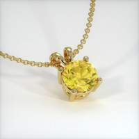 0.75 Ct. Sapphire Pendant, 14K Yellow Gold 3