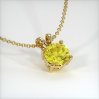 0.79 Ct. Sapphire Pendant, 14K Yellow Gold 2