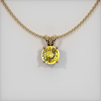 0.70 Ct. Sapphire Pendant, 14K Yellow Gold 1