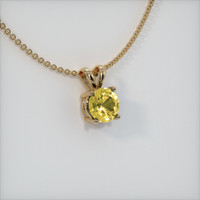 0.70 Ct. Sapphire Pendant, 14K Yellow Gold 2