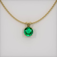 3.59 Ct. Emerald Pendant, 18K Yellow Gold 1