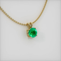 3.59 Ct. Emerald Pendant, 18K Yellow Gold 2