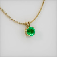 0.93 Ct. Emerald  Pendant - 18K Yellow Gold