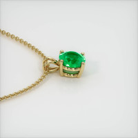 0.93 Ct. Emerald Pendant, 18K Yellow Gold 3