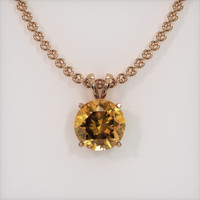 6.85 Ct. Gemstone Pendant, 18K Yellow Gold 1