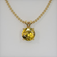 2.10 Ct. Gemstone Pendant, 18K Yellow Gold 1