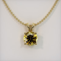 1.01 Ct. Gemstone Pendant, 18K Yellow Gold 1