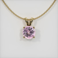 0.86 Ct. Sapphire Pendant, 18K Yellow Gold 1