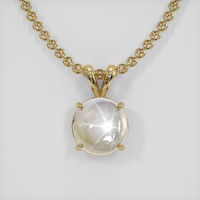 6.00 Ct. Grey Sapphire Pendant, 18K Yellow Gold 1