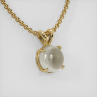 6.00 Ct. Grey Sapphire Pendant, 18K Yellow Gold 2