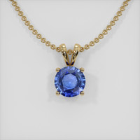 1.14 Ct. Sapphire Pendant, 18K Yellow Gold 1