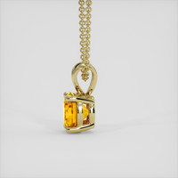 1.00 Ct. Yellowish Orange Sapphire Pendant, 18K Yellow Gold 3
