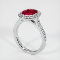 3.13 Ct. Ruby Ring, Platinum 950 2