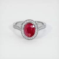 3.08 Ct. Ruby Ring, Platinum 950 1