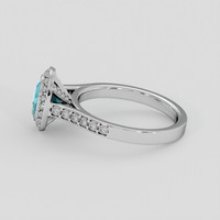 1.50 Ct. Greenish Blue Sapphire Ring, Platinum 950 4