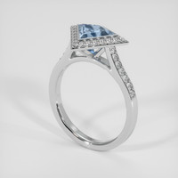 1.79 Ct. Greyish Blue Sapphire Ring, Platinum 950 2