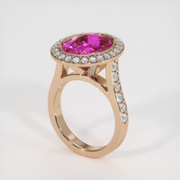 6.52 Ct. Sapphire Ring, 14K Rose Gold 2