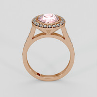3.37 Ct. Padparadscha Sapphire Ring, 14K Rose Gold 3