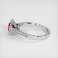 0.85 Ct. Pinkish Red Ruby Ring, 10K White Gold 4