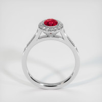 1.14 Ct. Pinkish Red Ruby Ring, 10K White Gold 3