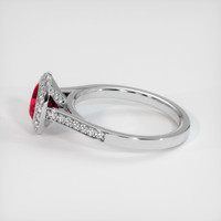 1.14 Ct. Pinkish Red Ruby Ring, 10K White Gold 4