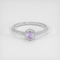 0.29 Ct. Sapphire Ring, 14K White Gold 1
