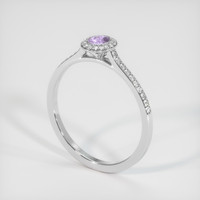 0.29 Ct. Sapphire Ring, 14K White Gold 2