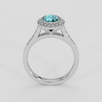 1.50 Ct. Greenish Blue Sapphire Ring, 14K White Gold 3