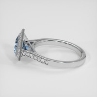1.79 Ct. Greyish Blue Sapphire Ring, 14K White Gold 4