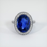 10.16 Ct. Sapphire Ring, 14K White Gold 1