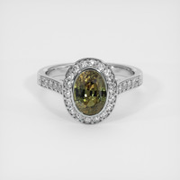 2.09 Ct. Color Change Sapphire Ring, 14K White Gold 1