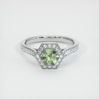 0.89 Ct. Sapphire Ring, 14K White Gold 1