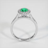 0.55 Ct. Emerald Ring, 18K White Gold 3