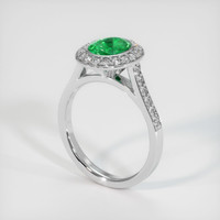 1.54 Ct. Emerald Ring, 18K White Gold 2