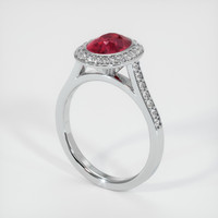 3.08 Ct. Ruby Ring, 18K White Gold 2