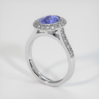 2.57 Ct. Violet Sapphire Ring, 18K White Gold 2