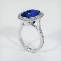 10.16 Ct. Sapphire Ring, 18K White Gold 2