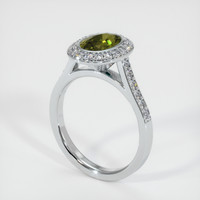 2.09 Ct. Color Change Sapphire Ring, 18K White Gold 3