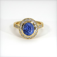 1.75 Ct. Blue Sapphire Ring, 10K Yellow Gold 1