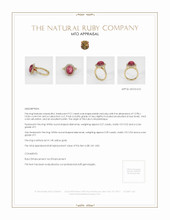 Ruby Ring 9.21 Ct. 14K Yellow Gold Appraisal