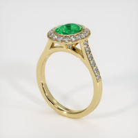 1.54 Ct. Emerald Ring, 18K Yellow Gold 2